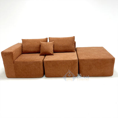 Brown Modular Sofa