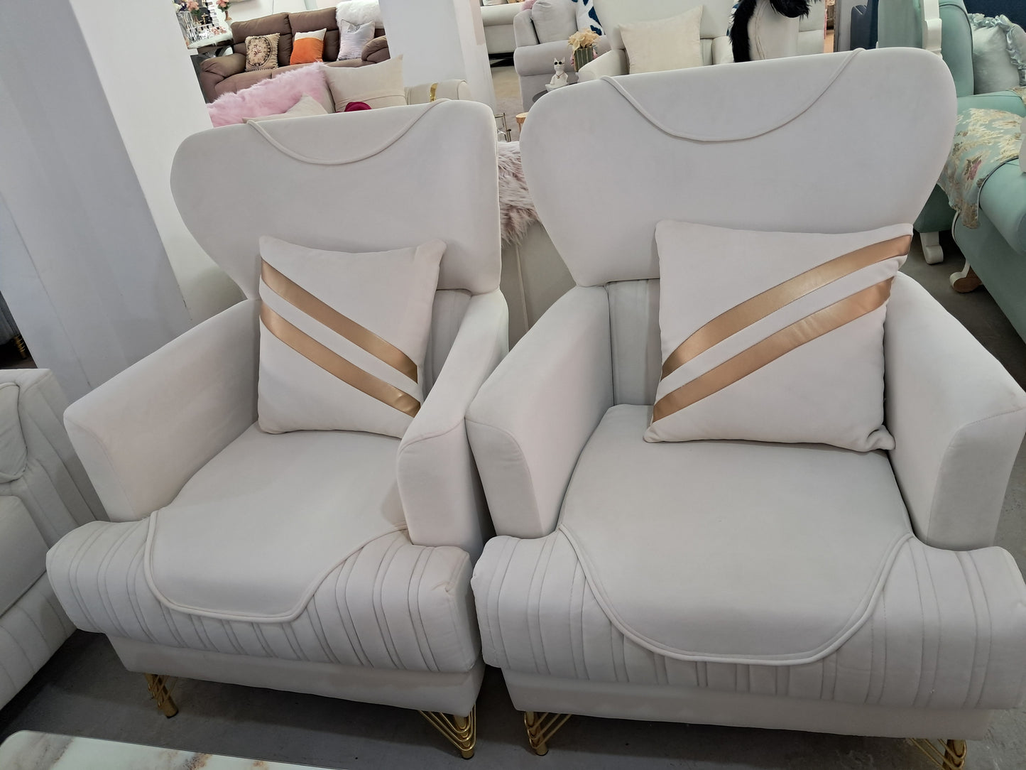 Modern White Sofa Set