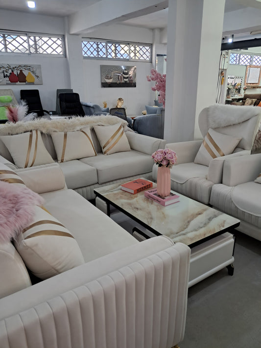 Modern White Sofa Set