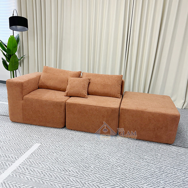 Brown Modular Sofa